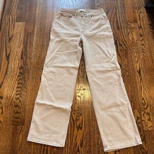 Abercrombie & Fitch Women’s Curve Love High Rise 90s Relaxed Jean Oat Size 28 6R